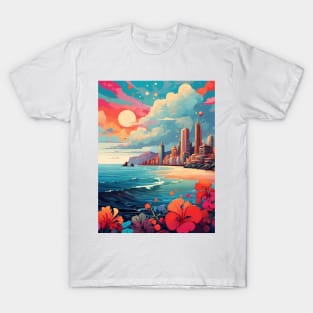 Beach with City View T-Shirt